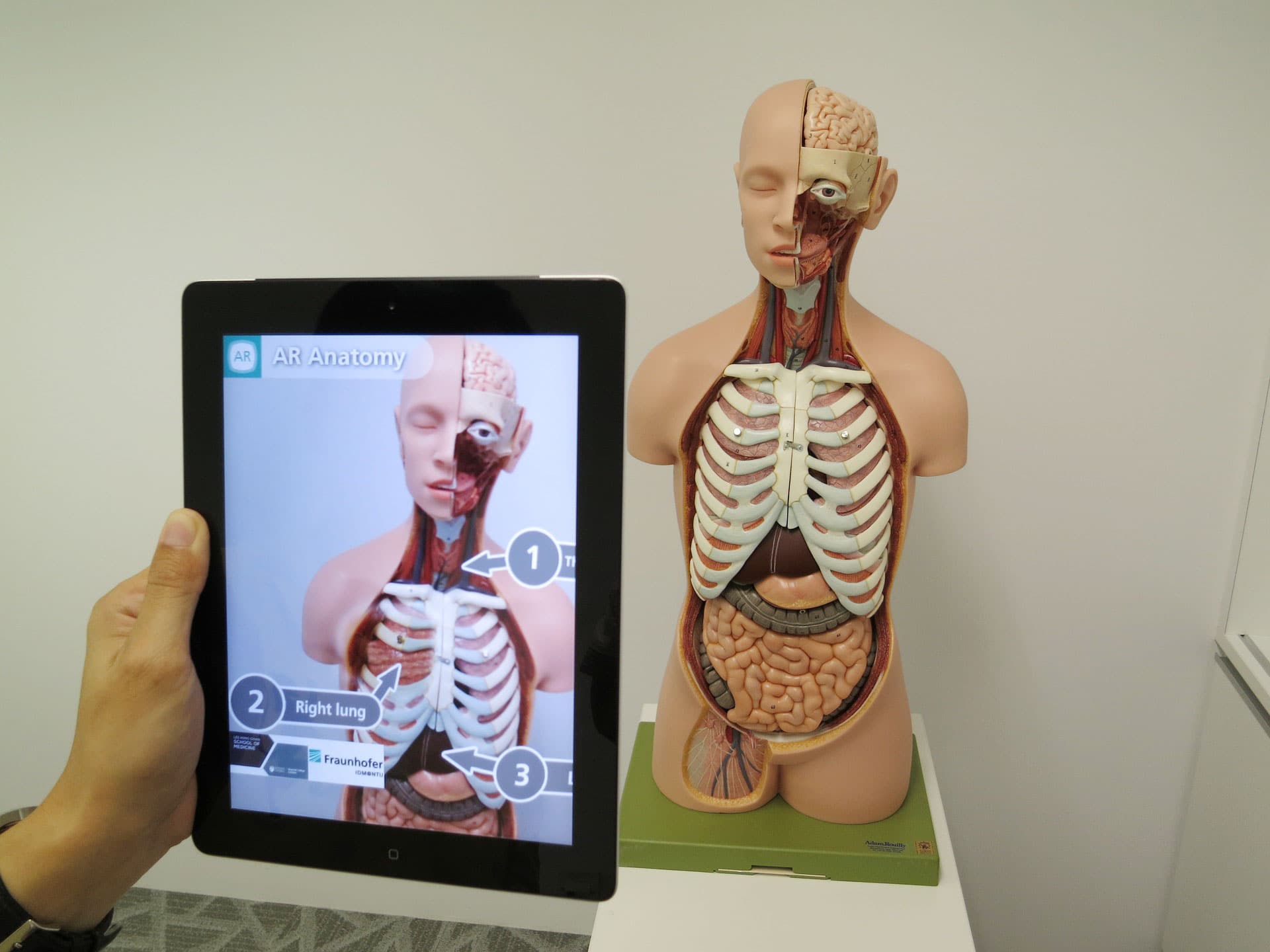 Modell mit Tablet und Augmented Reality