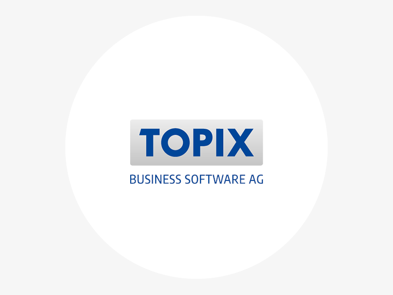 Topix Business Software AG Logo auf weißem Hintergrund