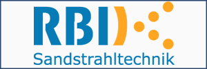 RBI Sandstrahltechnik-Logo mit Rahmen
